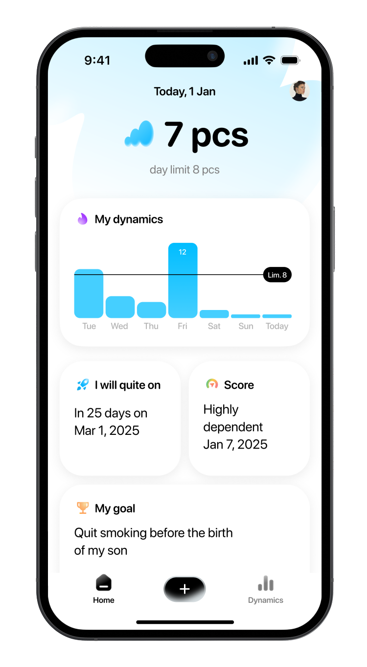 Quffy app screen on iPhone